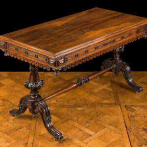 Vintage Royal Teak Wood Antique Table – Handcrafted 19th Century Design